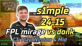 s1mple vs donk  @FPL (mirage) | FACEIT Pro League | Feb 27, 2024 