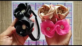 como hacer flores de tela #diy #tutorial