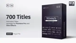 Animated titles for premiere pro after effects