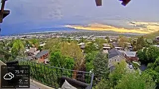 Sunset thunderstorm timelapse, May 14th 2023
