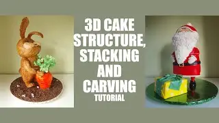 3D cake structure, stacking and carving tutorial