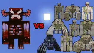 Carnage Warden vs ALL Iron Golems in Minecraft - Minecraft mob battle