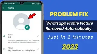 PROBLEM FIX Whatsapp Profile Picture Removed Automatically | WhatsApp DP Problem Solved
