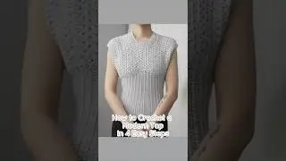 How to Crochet a Modern Top in 4 Easy Steps #crochet #crochettutorial #crochetpattern #crocheting