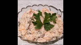 Вкусный и очень сытный салат из куриной грудки и фасоли! 