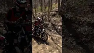 Leading the money class into the woods #holeshot #dirtbikes