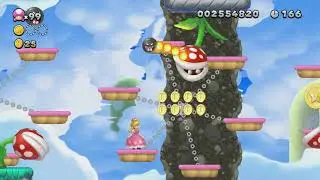 Flame Chomp Ferris Wheel ~ Meringue Clouds-5 - Toadette - Luigi U - New Super Mario Bros. U Deluxe