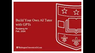 Build Your Own AI Tutors with GPTs
