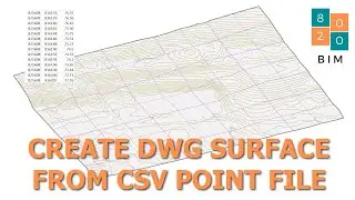 Generate Civil 3D DWG Topo Surface from Excel CSV Points File