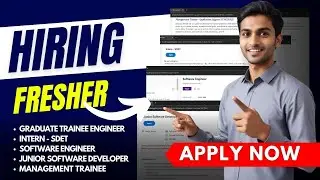 Hiring fresher Graduate Trainee Engineer Intern SDET Software Engineer Junior Software Developer