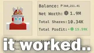 I Made REAL ROBUX From This Roblox Game That Lets You Invest!