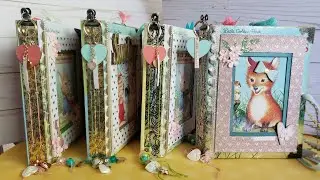 Flip Through - Four Little Golden Book Junk Journals - Altered LGB Junk Journals W/ The Golden Spine