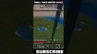 Water MLG Minecraft |Troll face edit | #minecraft #shorts