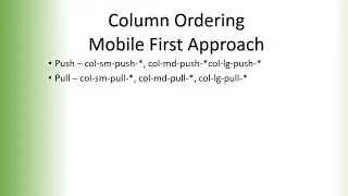 Column Ordering in Bootstrap