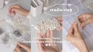 Small business diaries ― Beads haul + organizing, new beaded charms | studio.vlog 67 🤍💭 ₍ᐢ. .ᐢ₎ ₊˚⊹♡