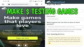 How to make money testing games: Playtestcloud