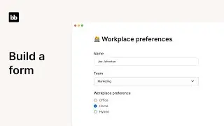 [Archived] Building a form | Budibase University