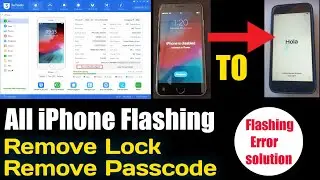 iPhone 4, 4s, 5, 5s, 6, 6s, 7, 7plus, To 13 Pro All iPhone Flashing Remove Passcode || Password Lock