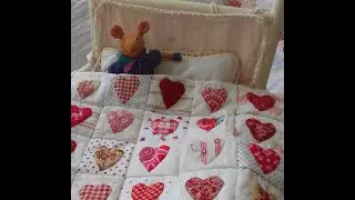 Блок Сердечки Сердце Лоскутное шитье Пэчворк Мастер класс