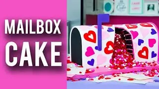 How To Make A VALENTINES MAILBOX CAKE! Rich Chocolate Cake Overflowing With Candy Hearts!