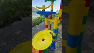 Wooden Marble Run and Beautiful Scenery ASMR#marblerunhealing