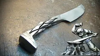 Making a knife from a spike - saws glass
