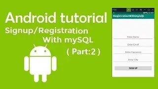 volley: signup/register with mysql and php in android | Part 2 | java