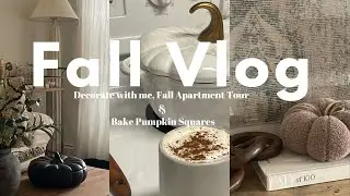 MINI VLOG | Decorate for Fall, Bake with me, Mini Fall Apartment Tour