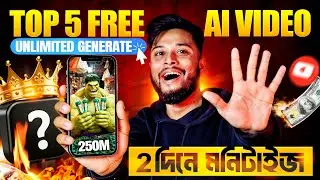 সেরা 5 টি FREE UNLIMITED AI Video Generator | ai video kaise banaye free |  Text to Video Ai 2026