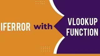 How to use iferror function in excel with vlookup  