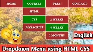 how to create dropdown menu with submenus using html and css in English