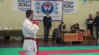00160 2 БОЙ   ЧЕМПИОНАТ РОССИИ ПО КАРАТЕ  ВАДО КАЙ 2013