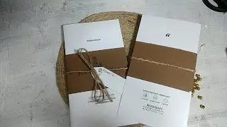 undangan pernikahan rustic dengan tali rami | DIY wedding invitation