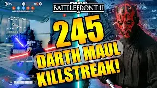 245 Darth Maul Gameplay/Killstreak - Star Wars Battlefront 2