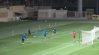 تمارين مع الفريق الاول نادي النصر السعودي