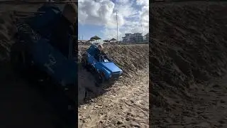 Entering the beach in a rush