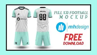 Full Kit Football Mockup (smart object) | Free Download Photoshop
