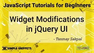 Widget Modifications in JQuery UI using Getter and Setter Methods