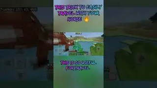 this trick to easily travel in minecraft 🔥#shorts