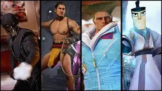 Noob Saibot (MK11 & MK2), Skimpy Scorpion, Guile & Samurai Jack - Skin Mod Showcase - MK1