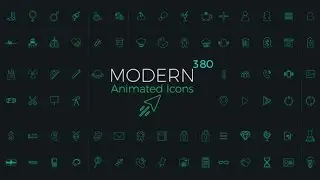 After Effects Template - Modern Animated Icons Library