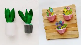 Miniature Plant and Flower Pot Making/ DIY Miniature
