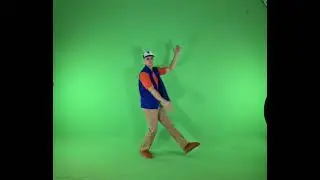 Диппер на зелёном фоне,  футаж,  хромакей,  гравити фолз