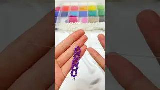 اسوارة الدوائر بالخرز 🟣beaded circles bracelet 🟣 #tutorial #handmade #diy