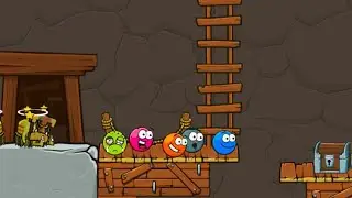 Красный шарик Ball Tales спасает сокровище. Игра Red Ball. Прохождение игры Red ball Tales Old mine