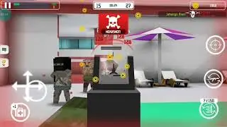 Block Gun Gamplay Android | OP headshot | Only Red mark