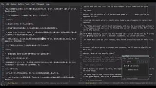 MTL workflow (preprocessing japanese text, using deepl and then  emacs mtl mode for post edits)