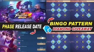 MLBB KOF BINGO PATTERN 2023 Event Draw | RELEASE DATE Phase Recharge Bonus Token