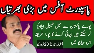 How to Apply Online Passport  Office Jobs In Pakistan 2023-Passport Office Govt Jobs  - Home Tutor