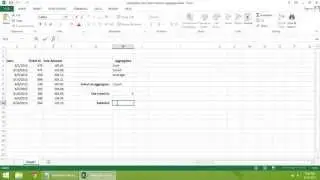 Excel  2013 Tutorial - How to Aggregate Data